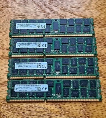 Micron 32GB (4x8GB) Server Memory PC3-12800R MT36JSF1G72PZ-1G6K1HE FAST SHIP - Image 1 of 3