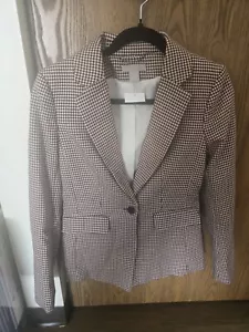 Womens Houndstooth NWT Blazer By H&M Size 4 - Picture 1 of 2