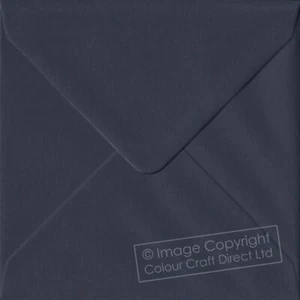 Navy Blue 155 mm x 155 mm 100gsm Gummed Square Colour Envelopes - Picture 1 of 1