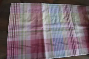 Wamsutta rosa kariert Fenstervorhang Volant 84' x 18" - Bild 1 von 4