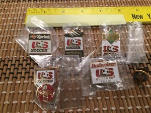 1991 US World Cup Team Soccer Hat/Lapel Pins - (Coke/Adidas/Sprint/Up Deck/Bud) - Picture 1 of 5