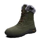 Men Winter Work Outdoor Formal Climbing Faux Fur Warm Ankle Boots Shoes Oversize