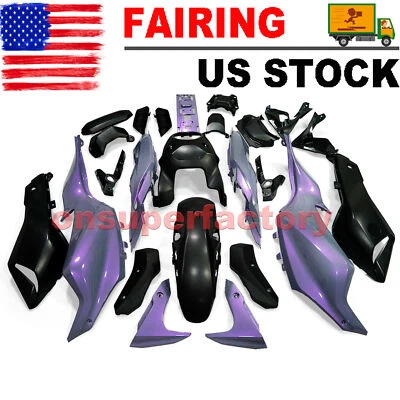 Gray Purple ABS Injection Molded Fairing Kit For Yamaha FZ07 MT-07 2012-2017 - Image 1 of 4