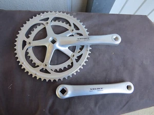 172.5 CAMPAGNOLO 9 VELOCIDADES 39 53 VELOCE JUEGO DE BIELAS BICICLETA TURISMO - Imagen 1 de 14
