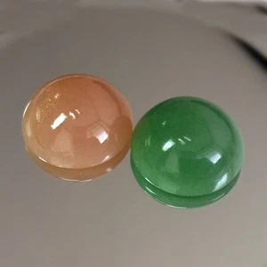 81,95 kt passendes rundes Paar natürlicher Mondstein Chalzedon lose echter Edelstein - Bild 1 von 3