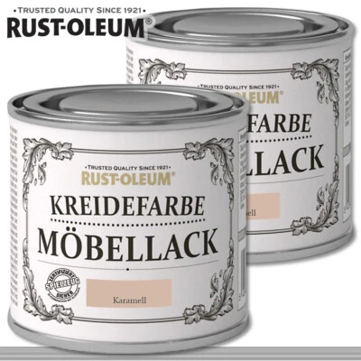 Rust-Oleum 2x 125 ml Kreidefarbe Möbellack Karamell Shabby Chic Chalky Rustoleum - Bild 1 von 2