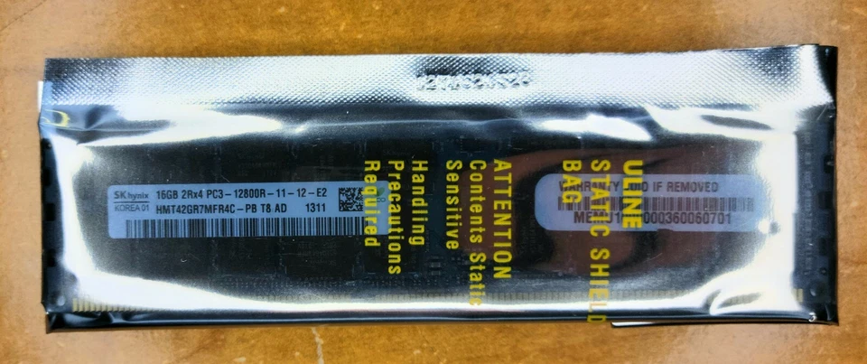 SK Hynix 32GB (16GBx2) 2Rx4 PC3-12800R-11-12-E2 HMT42GR7MFR4C-PB Server RAM - Image 1 of 1