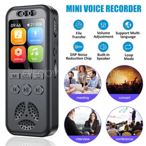 0-128GB Digital Voice Recorder Voice Activated Recorder MP3 with Color Screen - Picture 1 of 28