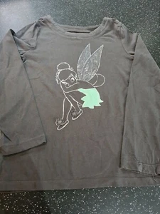 GAP DISNEY TINKERBELL LONG SLEEVE TSHIRT TOP AGE 10 SIZE L WORN ONCE - Picture 1 of 2