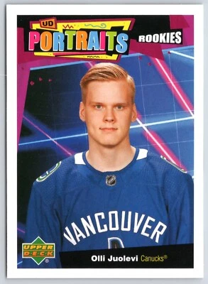 OLLI JUOLEVI 2020-21 UPPER DECK UD PORTRAITS ROOKIES 20-21 NO P-59   40316 - Image 1 of 2