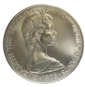 1976 Virgin Islands Dollar - Queen Elizabeth II Uncirculated Coin - Rare!! - Picture 1 of 2