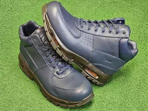 Nike Mens Air Max Goadome ACG DZ5178-400 Leather Boots Navy Blue Hi Top Size 8 - Picture 1 of 7