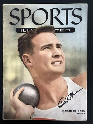 Parry O’Brien Signed Sports Illustrated 3/21/55 No Label Shot Put Autograph JSA - Image 1 of 4