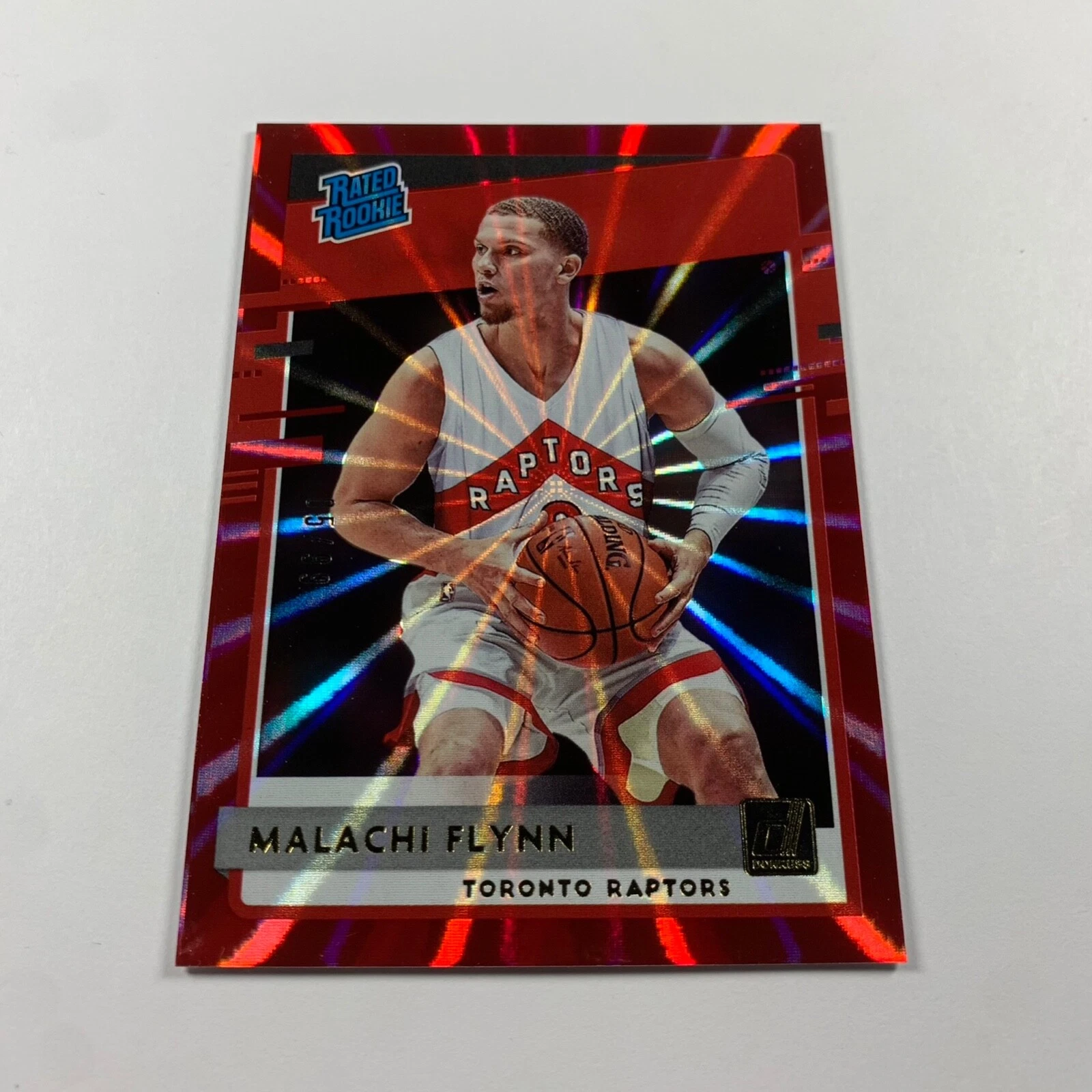2020-21 Panini Donruss Malachi Flynn /99 Red Laser Rated Rookies #215