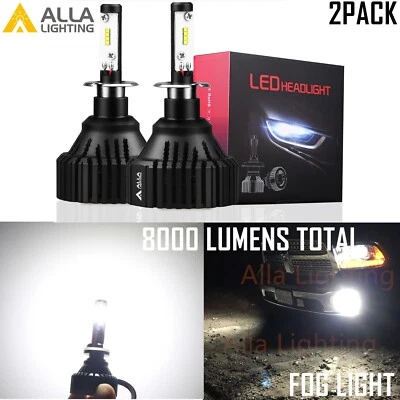 Allá Lighting Brillante UM LED H3 Faro Bombilla Conversión Blanco 6000K Repuesto Foto 1 de 4
