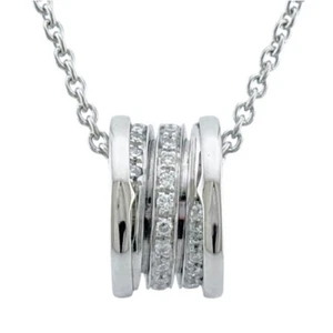 BVLGARI Necklace K18 white gold diamond B-zero Diamond used - Picture 1 of 12
