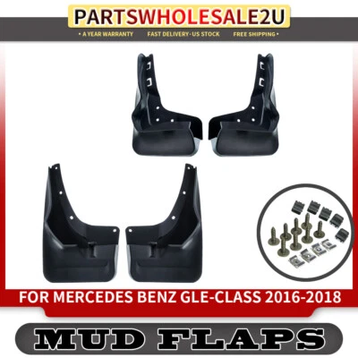 4 piezas protectores contra salpicaduras guardabarros para Mercedes Benz W166 clase GLE GLE43 AMG 16-18 Foto 1 de 4