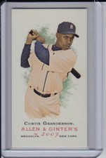 Curtis Granderson 2007 Topps Allen & Ginter NNO Mini /50 No Number Card Back