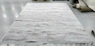 Alfombra dañada marfil/plata 9' x 12', precio reducido 1172705525 ADR113B-9 Foto 1 de 4