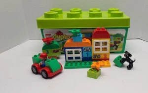 Lego Duplo Deluxe Box of Fun 2014 Minifig Dog Car Flower House Storage Case Box - Picture 1 of 11
