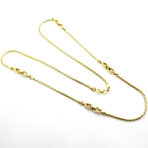 Collana originale CHRISTIAN DIOR catena cocktail placcata oro Parigi Francia 90 cm