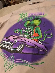 Seltenes Dickies Rat Fink Work Man Hemd Classic Fit Größe Medium Knopfleiste - Bild 1 von 6
