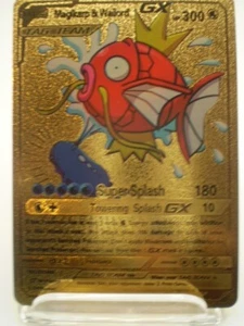 Tarjeta personalizada Magikarp & Wailord GX lámina de oro arte completo 161/181 casi nueva - Imagen 1 de 2