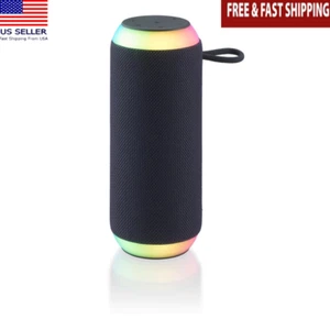 Large Rugged Bluetooth Speaker W/ LED Lights IPX7 Waterproof 12H Playtime New - Picture 1 of 5