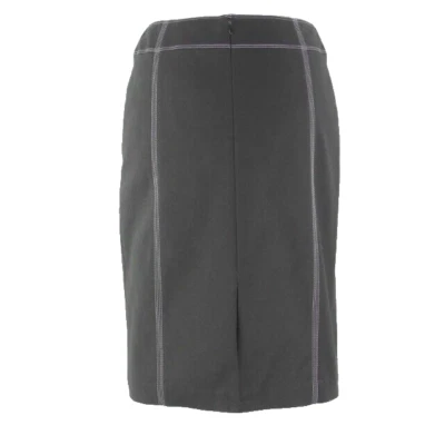 Falda Ellen Tracy NUEVA $106 Talla 6 Negra Blanca Topstitch Mezcla Algodón Falda Foto 1 de 4