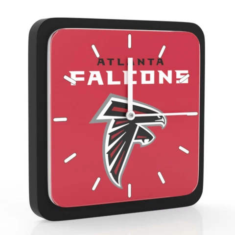 New 3 in 1 NFL Atlanta Falcons Home Office Decor Wall Desk Magnet Clock 6" Cover