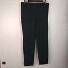 Cos Pull On Side Zip Flat Front Straight Leg Trouser Pants Size 44 / 14 Green