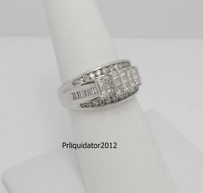 1CT Natural Diamond Engagement Anniversary Wedding Bridal Ring 10K White Gold - Image 1 of 4