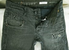 HOT Men G STAR RAW DENIM 5204 PARKER RADAR STRAIGHT BLACK Jeans 33x32 *Fit 32x31