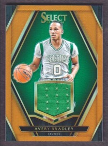 2015-16 Select Basketball Swatches Prizms Orange #57 Avery Bradley Jersey 31/49
