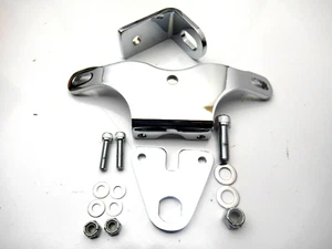 CHROME HEAVY DUTY MOTOR MOUNT W/ IGNITION SWITCH HOLE, HARLEY FXST 1984-99 - Imagen 1 de 1