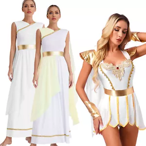 DE Damen Griechische Göttin Kostüm Bodysuit Cosplay Outfit Halloweeen Fasching - Bild 1 von 65
