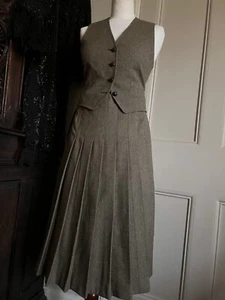 Daks Herringbone Tweed Suit Vintage Retro Wool 6/8 - Picture 1 of 5
