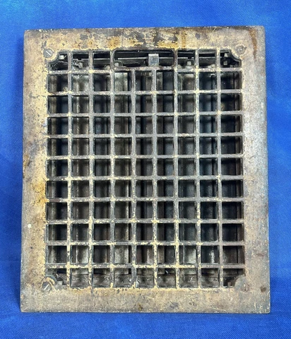 Antique Steampunk Salvage Iron Heating Grate Vent Register 13 7/8" x 12”-L34 Cover