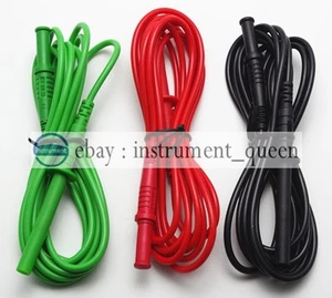 3 Test Leads connected to Low-Leakage Probe For Resistance 1550B 1550C 1555 kit - Picture 1 of 4