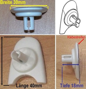 Rollo Jalousie Halter Kettenhalter zum kleben weiß neu - Imagen 1 de 2