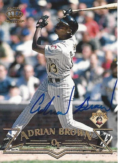 Adrian Brown Pittsburgh Pirates 1998 Pacific Signed Card - Image 1 of 1