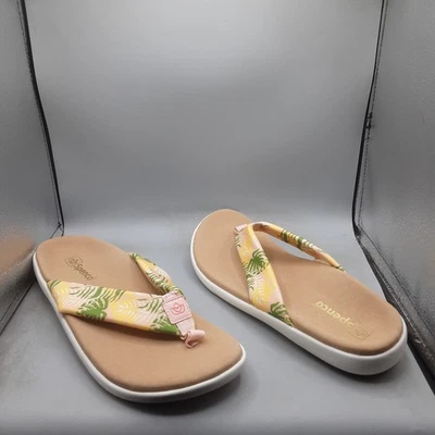 Chanclas de verano para mujer Spenco Victoria 12B amarillo tropical A162 Foto 1 de 4