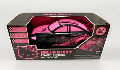 NEW Hello Kitty Black and Pink Remote Control 27MHz Racing Car - Image 1 of 4