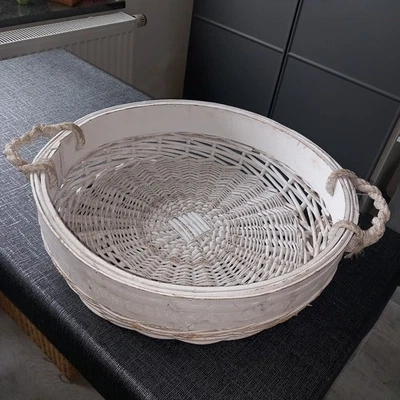 Tablett aus Korb mit 2 Henkeln - Bild 1 von 4