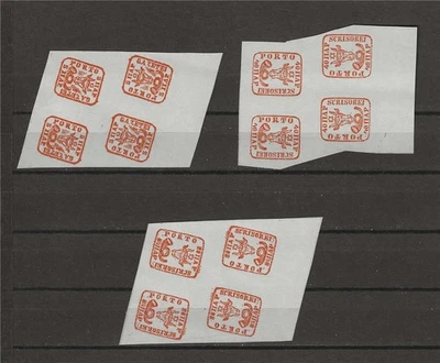 Romania 1858 Sc# 5-7 set tete-beche old REPLICA REPRODUCTION blocks 4 MNG - Image 1 of 2