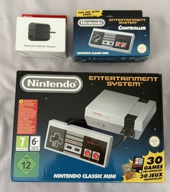 Nintendo NES Classic Mini + Extra  Controller & USB AC Adapter NEW SEALED 