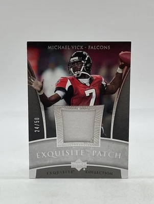 2006 Upper Deck Exquisite Collection Exquisite Patch #EP-MV Michael Vick /50 - Image 1 of 4