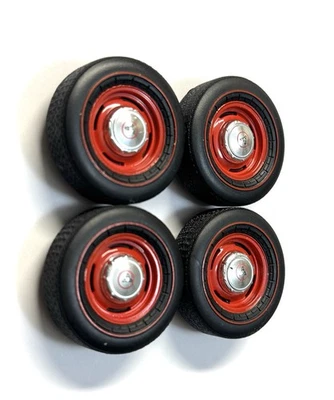 White Steel Wheels And Dog Dish Mopar & Tires 1/18 Ertl American Muscle Cars - Image 1 of 4