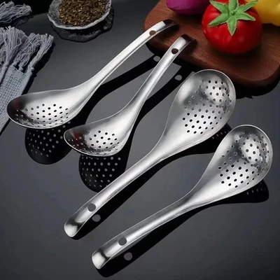 1pc Stainless Steel Strainer Spoon Skimmer Colander Scoop Kitchen Tool - NEW - Image 1 of 4