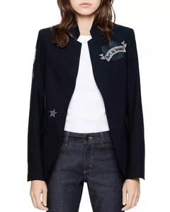 Zadig & Voltaire Very Bis Multistrass Open Front Blazer NEW NWT - Picture 1 of 16